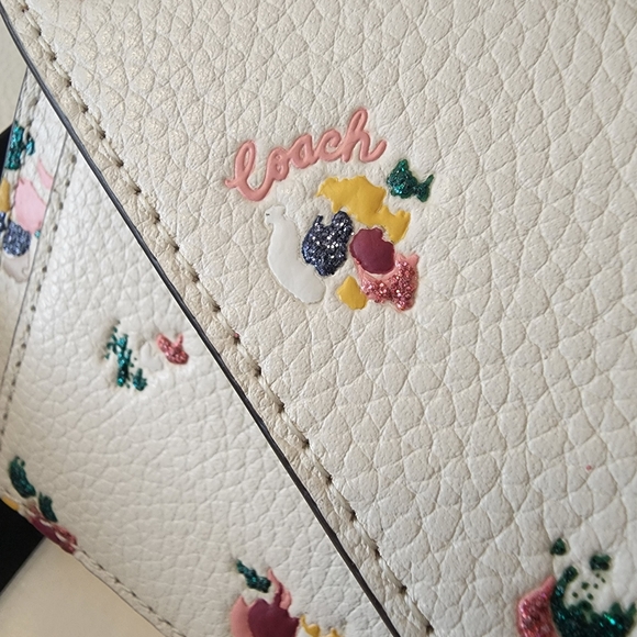 NWT ~ Coach Wyn Soft Wallet With Paint Dab Floral Print~ Very Rare - Picture 5 of 16